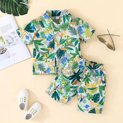 Jungle Printed Boys Clothing Set