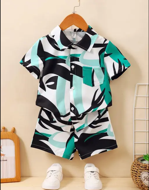 Zig Zag Printed Clothing Set