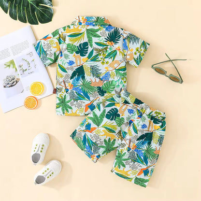 Jungle Printed Boys Clothing Set