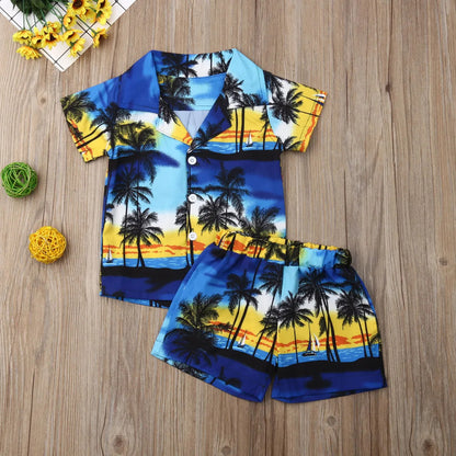 Tree Printed Boys Clothing Set For Baby Boys